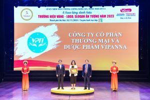 Công Ty Cổ Phần Thương Mại Và Dược Phẩm Vipanna đạt chứng nhận “ TOP 10 THƯƠNG HIỆU VÀNG 2023” do Hiệp Hội chống hàng giả và bảo vệ thương hiệu Việt Nam – VATAP trao tặng